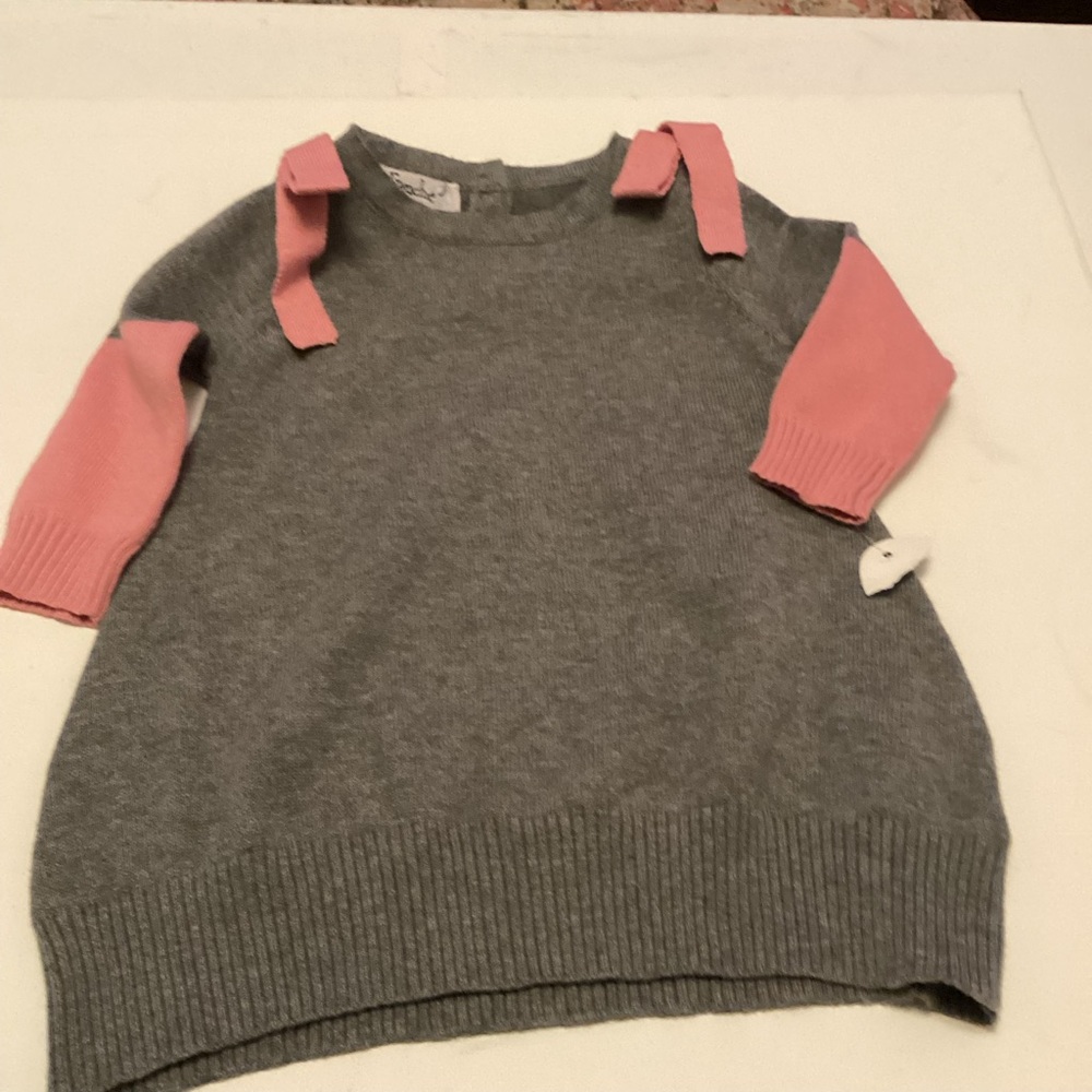Frenchi Gray and Pink Kids Sweater